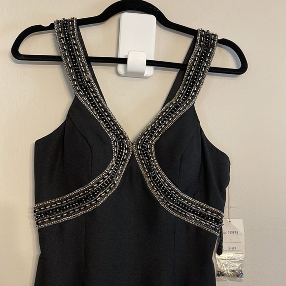 Alyce Designs Black Beaded‎ Formal Dress size 6